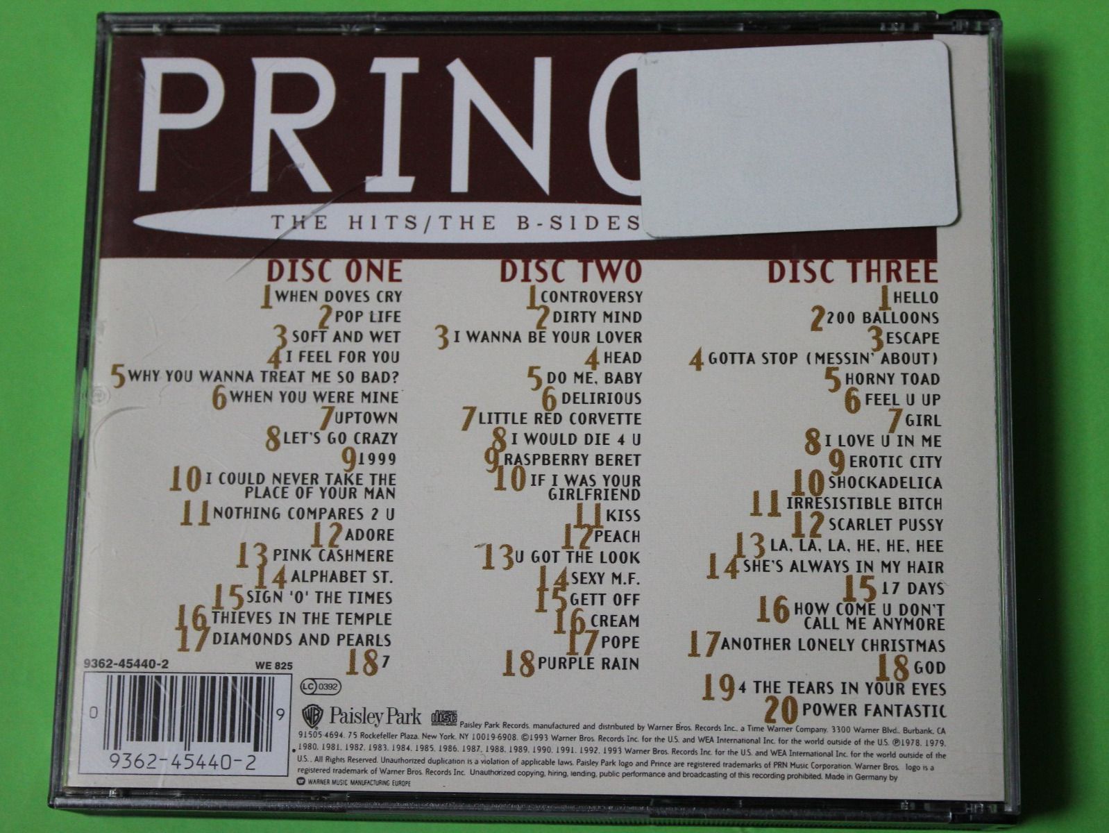 CDs: Prince - The Hits / The B-Sides 3CD – D'occasion à Tübach par JamesStone 2