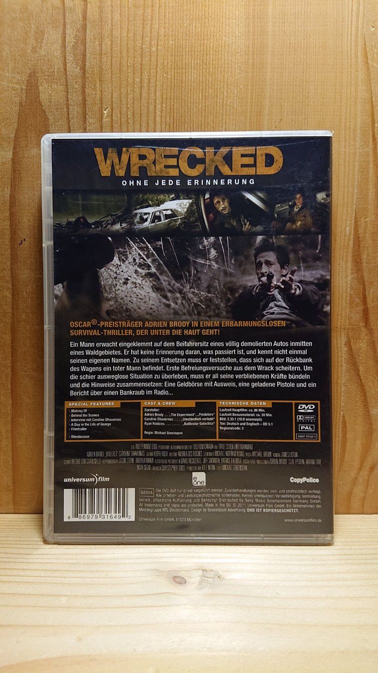 Alle DVDs: FRECKED ohne jede Erinnerung DVD mit Adrien Brody – Gebraucht aus Wilderswil von Exebub 1