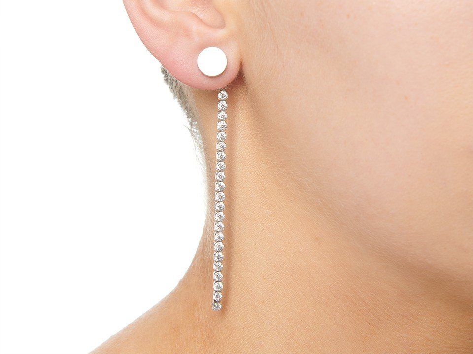 Energetix Orecchini pendenti & Orecchini a lobo: Longues boucles d’oreilles avec zircons – Nuovo (secondo la descrizione) da Savigny venduto da Isacefa