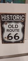 Vintage Route 66 Blechschild - Wanddeko für Retro-Fans!