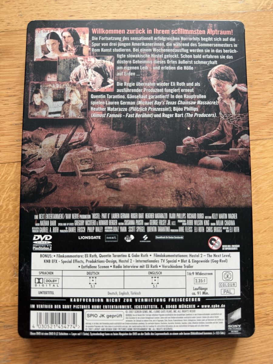 Alle DVDs: Hostel 2 - Steelbook Extended Version DVD – Gebraucht aus Kölliken von nerdorado 1