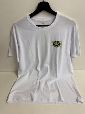 Weisses Savage T-Shirt Smiley Print Gr. S