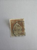 Briefmarke Helvetia 30 Rappen braun gebraucht 1850er