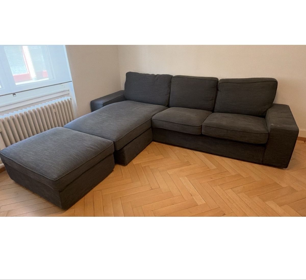 Sofas: Ecksofa grau mit Hocker und Bettfunktion – Gebraucht aus Zürich von Krikri21