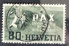Briefmarke 80 Rappen Helvetia Pax gestempelt