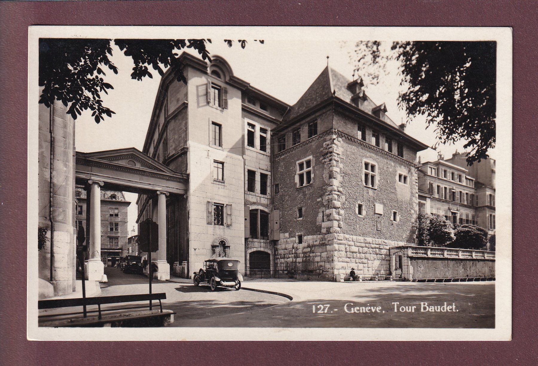 Cartes postales: GENEVE - Tour Baudet - Auto – D'occasion à Pully par nicecards