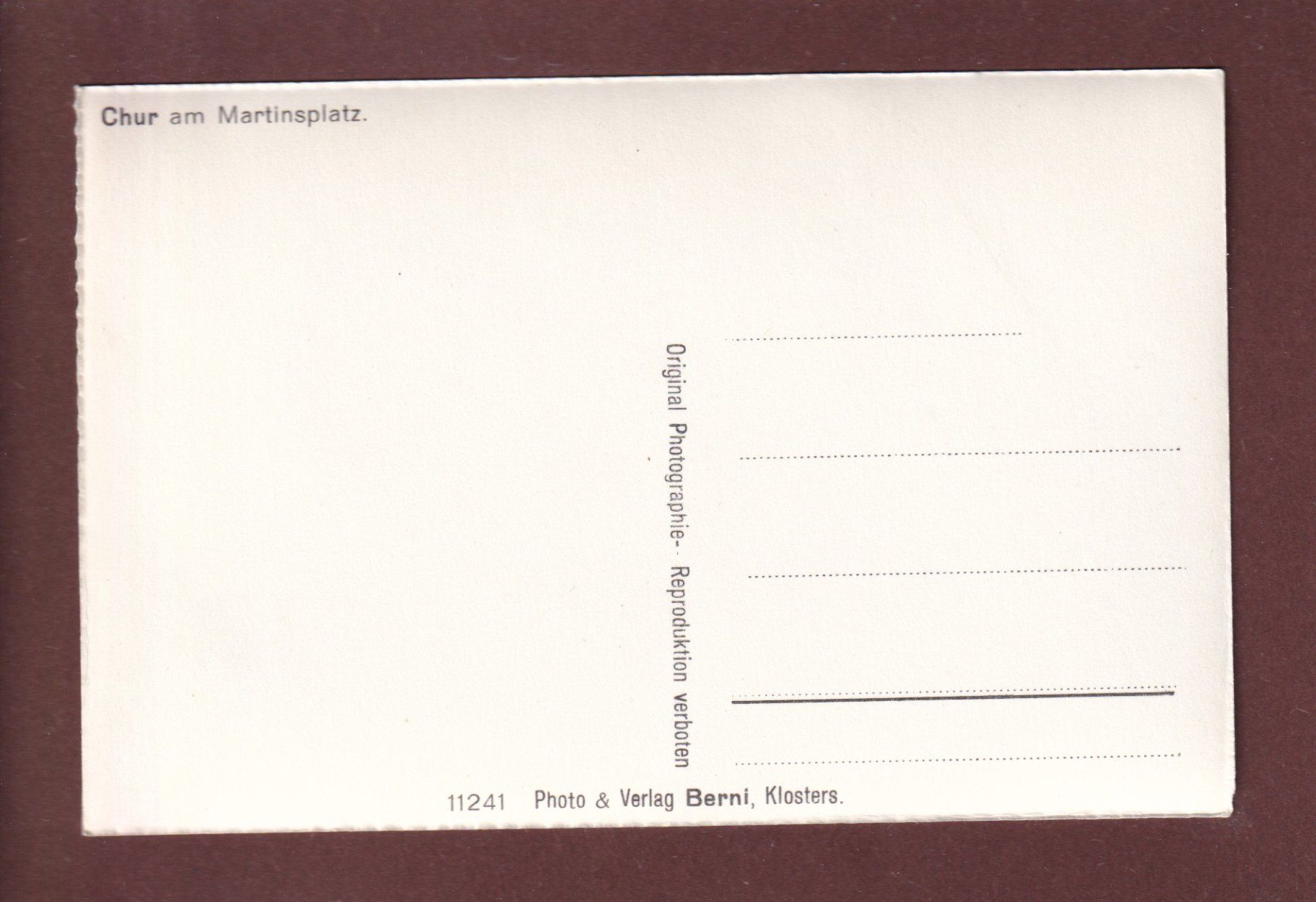 Cartoline postali: CHUR am Martinsplatz – Usato da Pully venduto da nicecards 1