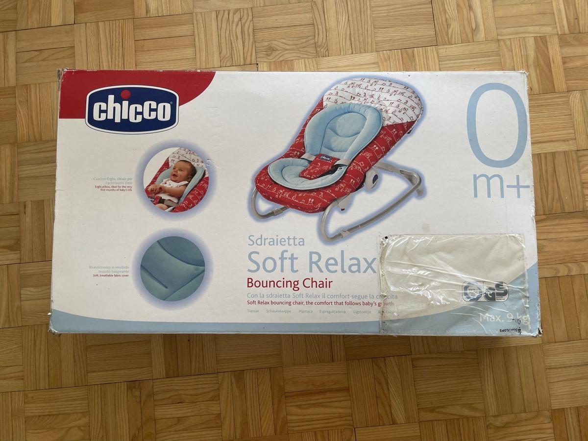Chicco Sdraiette & Sdraiette a dondolo: Chicco Sdraietta Soft Relax Bouncing Chair 0m+  – Usato da Luzern venduto da Sandro_299