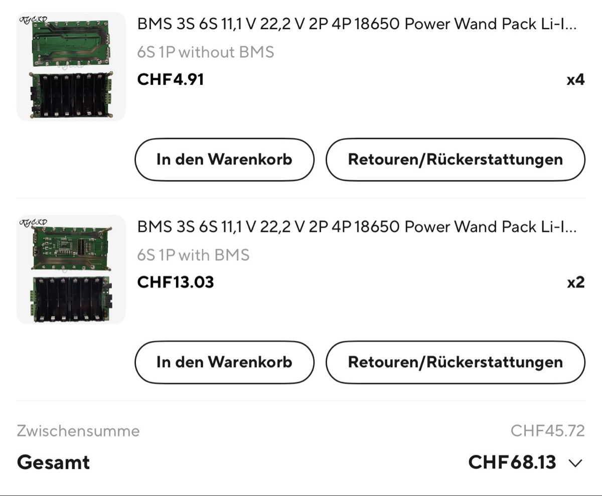 Batterie: 18650 Power Pack mit BMS #NEU# – Nuovo (secondo la descrizione) da Heerbrugg venduto da predch 3