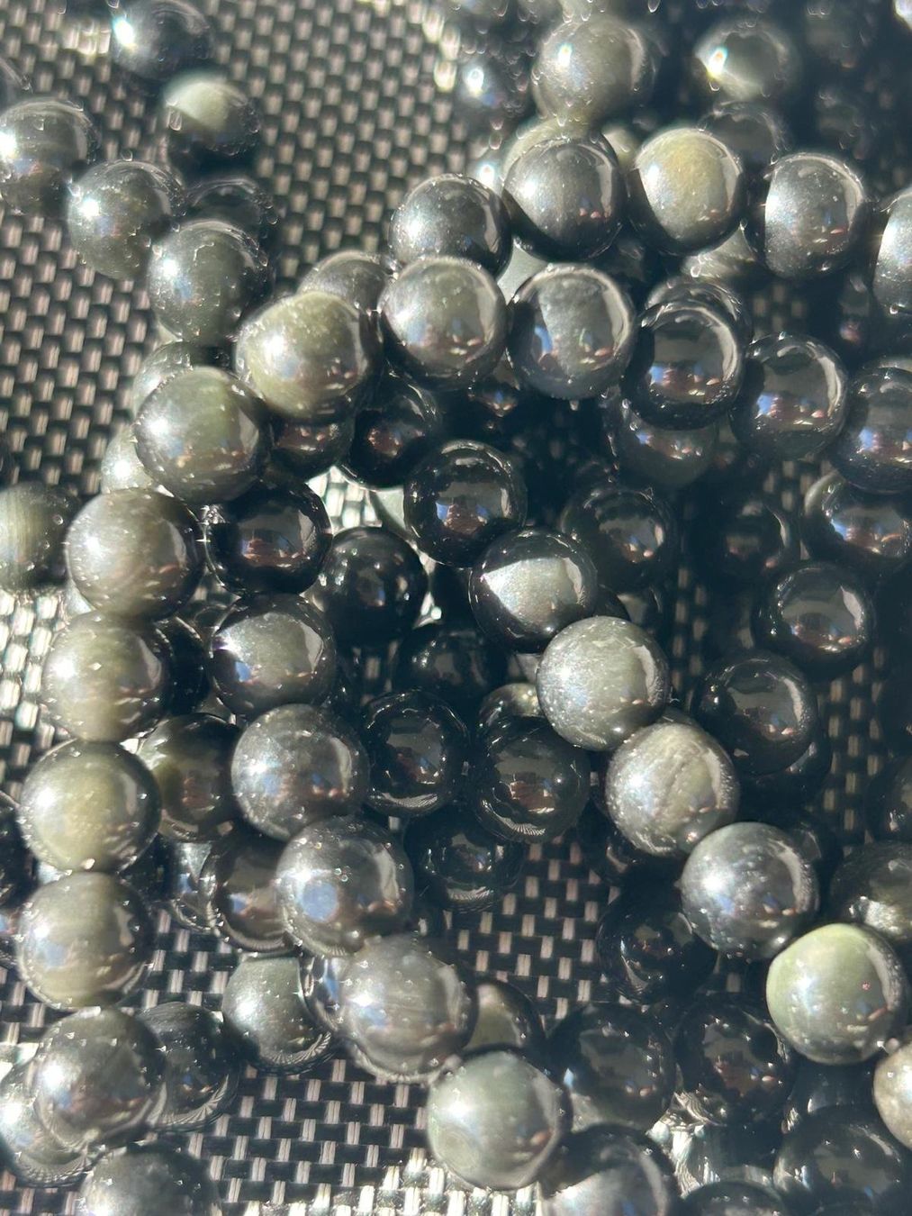 Minerali & Pietre curative: Strang echte rainbow obsidian Level 1 / stone beads 6 mm – Nuovo e nell'imballaggio originale da Niederrohrdorf venduto da Ytobi 1