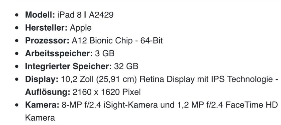 Apple Tablettes PC: Ipad 8. Generation 32 GB Wifi und Celluar – D'occasion à Rekingen AG par Marki22 4