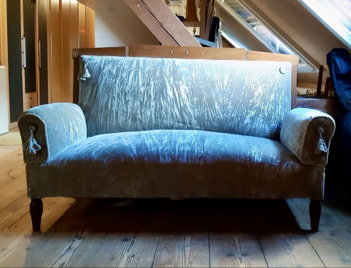 Divani: Antikes Sofa / Kanapee, hellblau, Holz, Top Zustand – Usato da Eglisau venduto da Prischi.Prischi