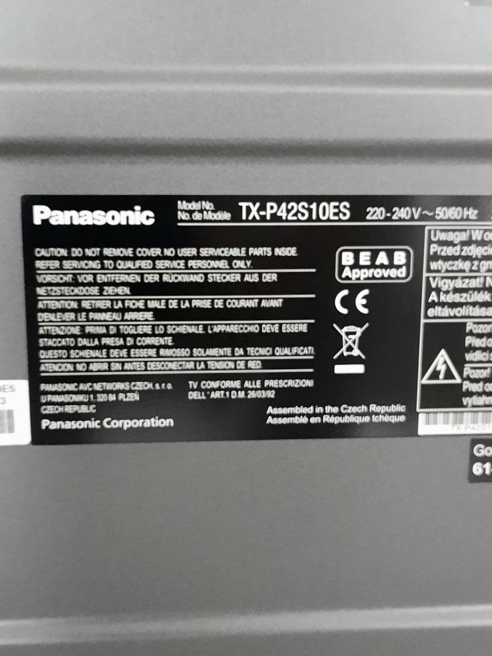 Panasonic Fernseher: Fabelhafter Panasonic Viera TV – Gebraucht aus Bassersdorf von rerechsa 1