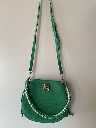 Mulberry mini Iris tote bag grün/weiss