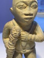 Afrikanische Stein Statue Maske Artefakt Kongo