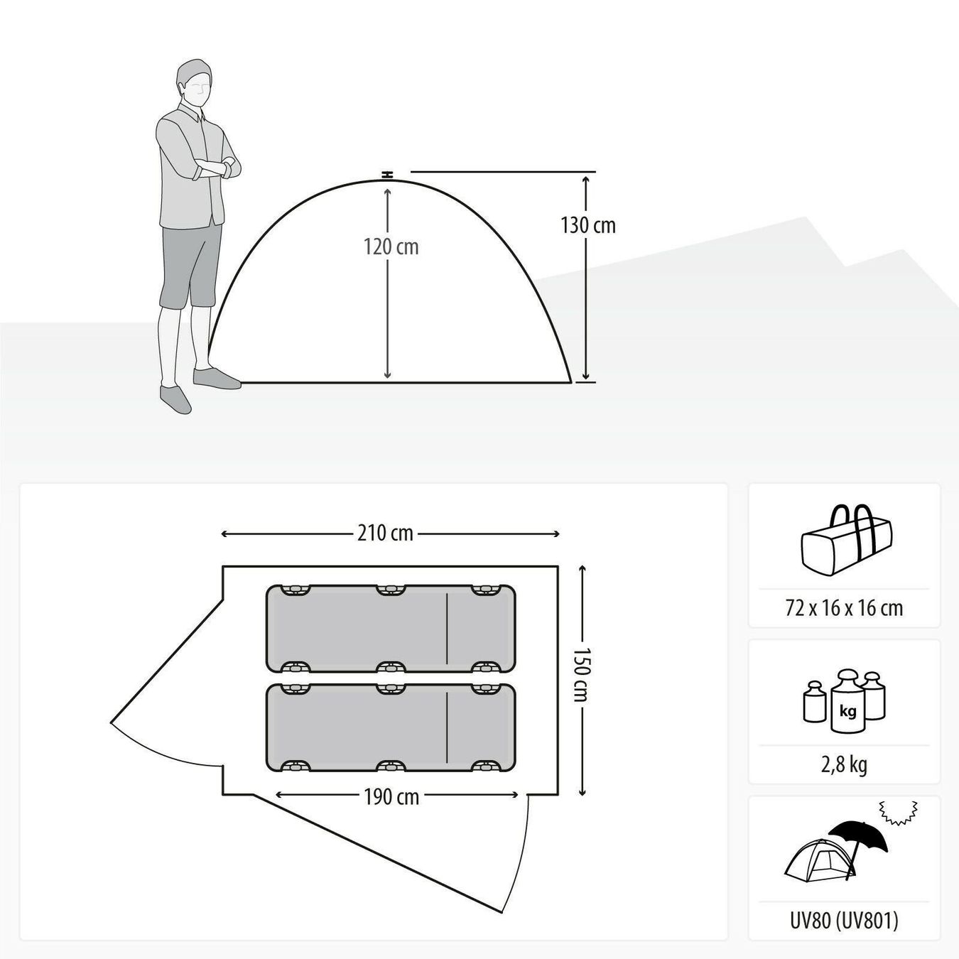 Tende : Qeedo Quick Palm Strandmuschel sand – Nuovo e nell'imballaggio originale da Bottighofen venduto da zaap 2