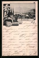 Vorläufer-AK Luzern, 1895, Teilansicht,