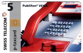 5 CHF Publifon VEGA - seltene Chip Geschenk Taxcard