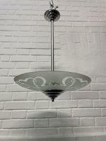 Art Deco Glas Deckenlampe vintage Hängelampe mit Glasschirm