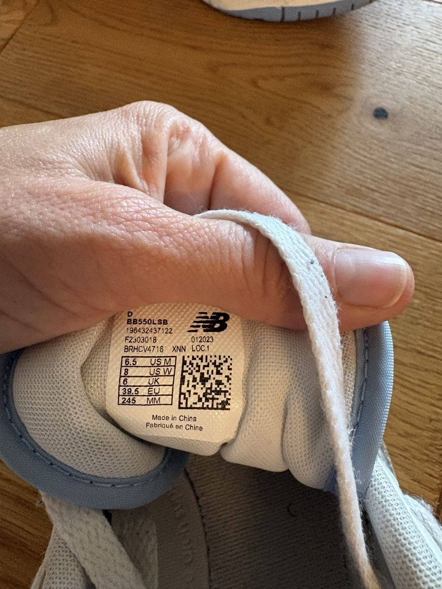 New Balance Scarpe da uomo: New Balance 550, Größe 39,5 – Usato da Schenkon venduto da jogibaboo1 1