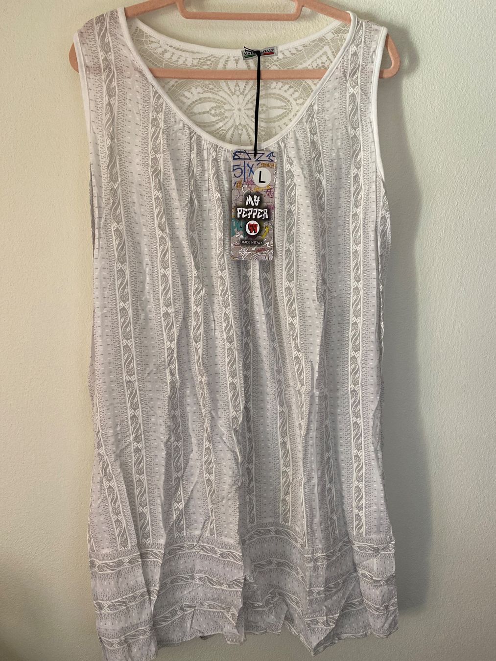 Vestiti: DAMEN SOMMERKLEID,WEISS-HELLGRAU – Nuovo e nell'imballaggio originale da Meienried venduto da ManuelaBoutique 1