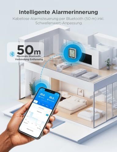 Altro per la casa: Bluetooth Thermometer Hygrometer Innen LCD Digital Alarm – Nuovo e nell'imballaggio originale da Hundwil venduto da pac_6jh8 5