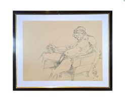Ironische Zeichnung von Willi Meister