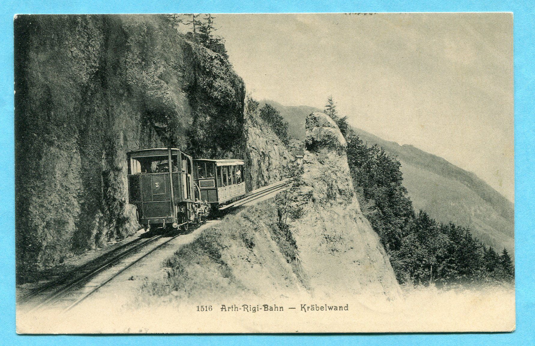 Cartoline postali: Art-Rigi-Bahn 1905 - Kräbelwand – Usato da Opfikon venduto da Prophila