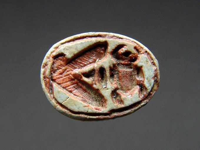 Minerali & Pietre curative: Ägyptischer Skarabäus mit Hieroglyphen – Usato da Stäfa venduto da deebeecee