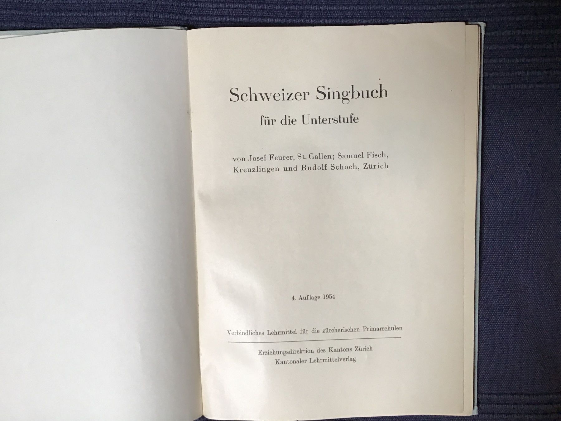 Bücher: Schweizer Singbuch Unterstufe 1954 gebraucht – Gebraucht aus Rüti ZH von Wernika1 1