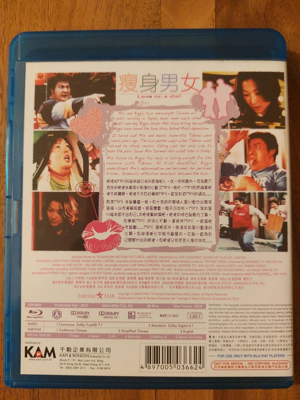 Tutti i DVDs: Blu Ray - Love on a diet mit Andy Lau / US Code A – Usato da Rheinfelden venduto da FilmAuktion 1