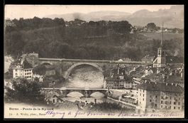 Bern, Nydeckbrücken und Altstadt an der