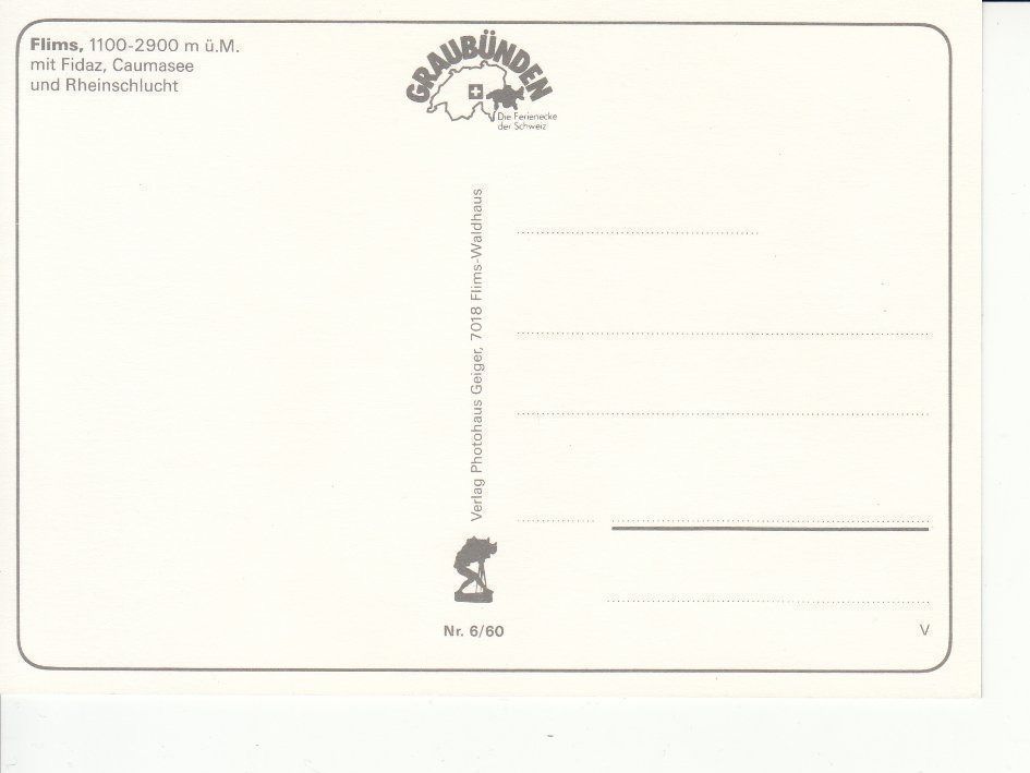 Cartoline postali: Flims 1 um 1995 – Usato da Bürglen TG venduto da StampGraf 1