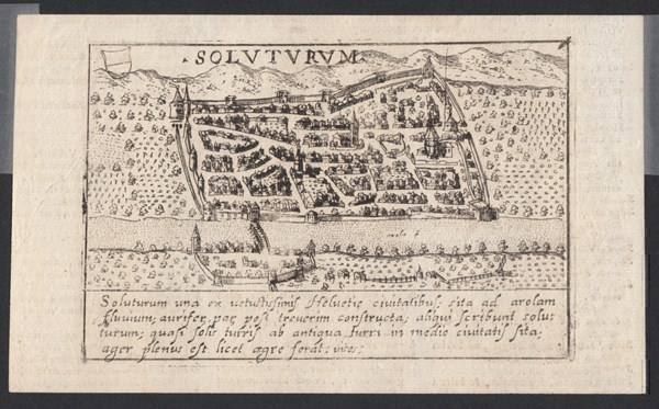 Incisioni: SOLOTHURN, KUPFERSTICH UM 1580 – Antico da Grüningen venduto da Kartensammler 2