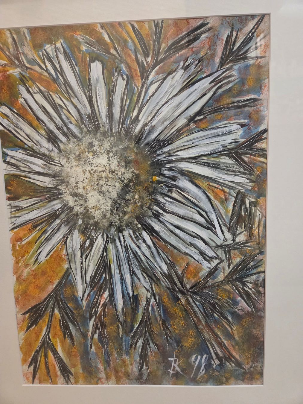 Dipinti: grosses Bild mit einer Blume (Distel) – Usato da St. Gallen venduto da Razoon77 1