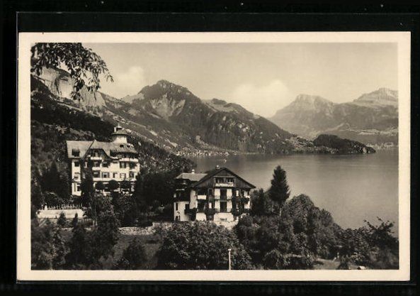 Cartoline postali: Weggis /Vierwaldst. See, Hotel Alpenblic – Usato da Berlin venduto da bartko-reher