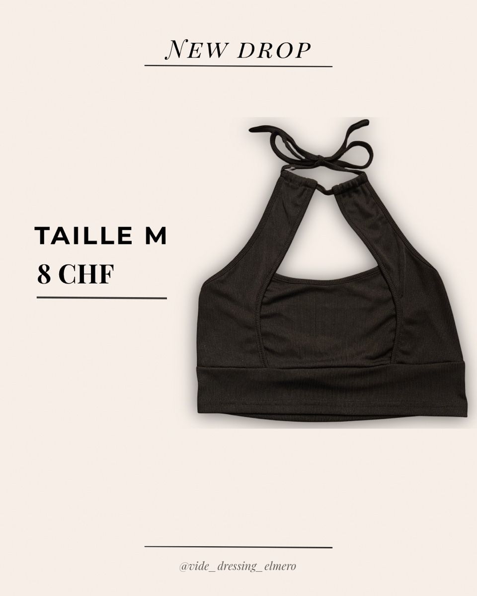Top: Haut dos nu noir Taille M – Nuovo (secondo la descrizione) da Massonnens venduto da Rebelle88