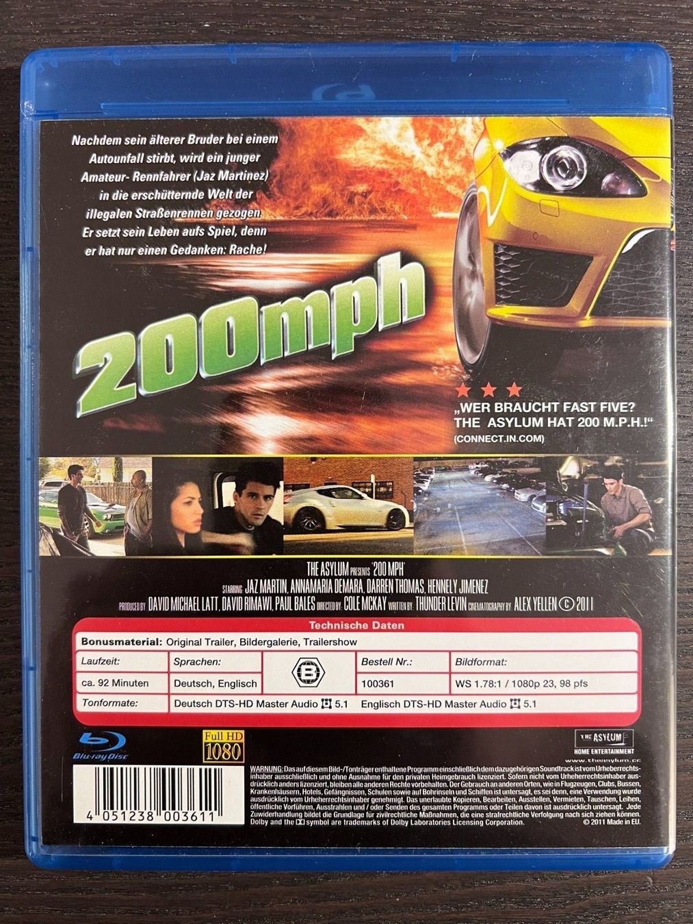 Tutti i DVDs: 200mph – Usato da Zürich venduto da Blu-ray_ZH 1