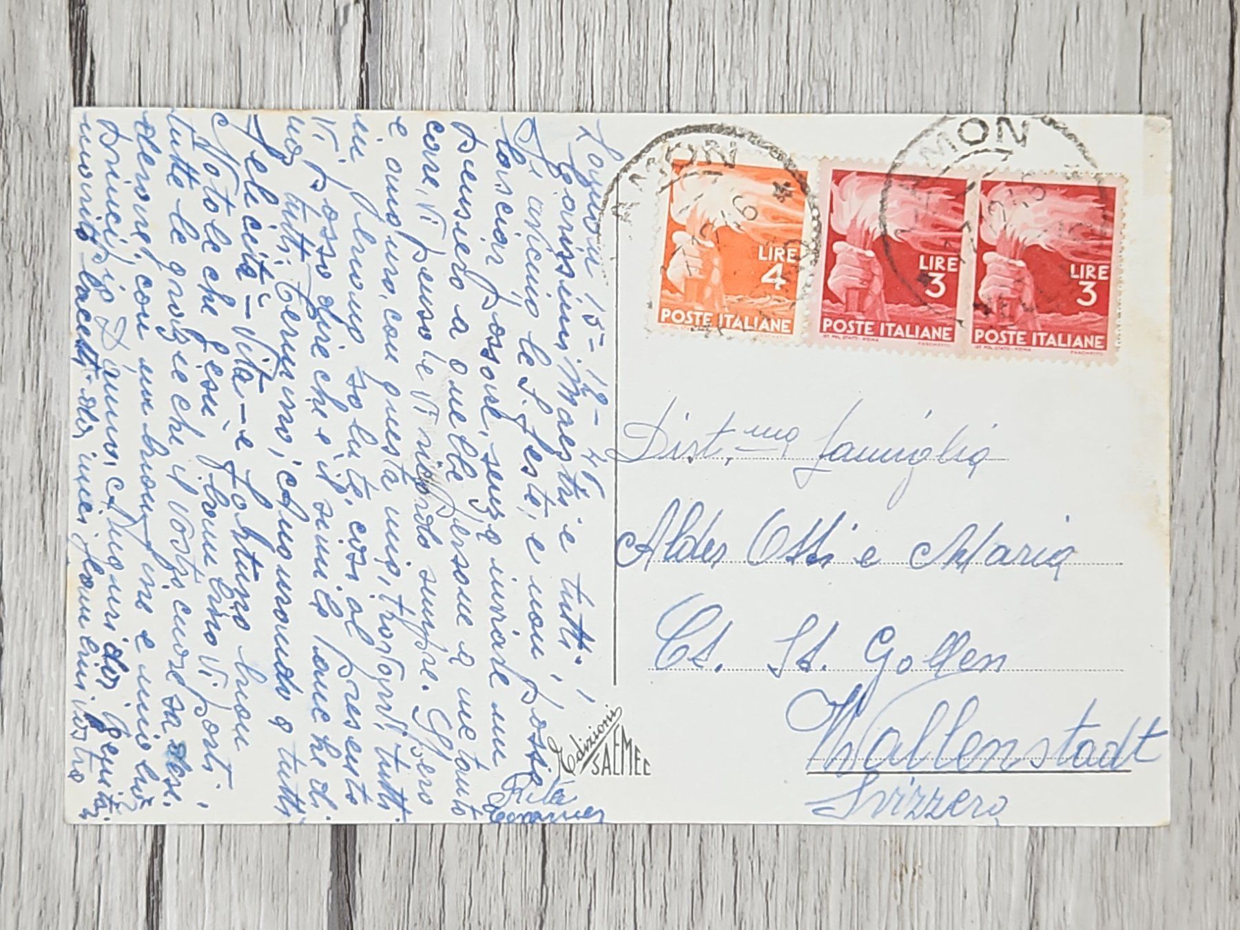 Tutti i francobolli: CL14 Carte Postale + Timbre Italie 1946 – Usato da Cousset venduto da Patrick_Collections