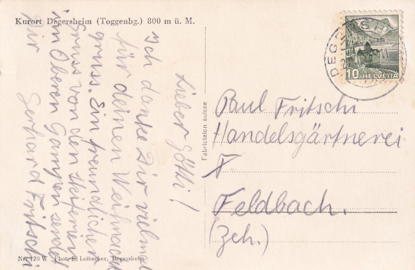 Cartes postales: Degersheim im Winter – D'occasion à Hombrechtikon par Rudolf07 1
