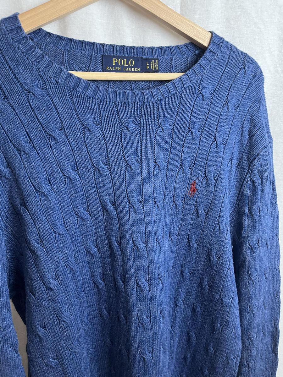 Ralph Lauren Maglioni & Felpe: Pull Ralph Lauren bleu maille torsadée – Nuovo (secondo la descrizione) da Les Avanchets venduto da lunedeneige.shop 1