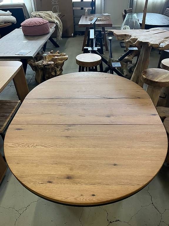 Tavoli: Esstisch Rund ausziehbar 130x130 Rustikale Eiche – Nuovo e nell'imballaggio originale da Zollikofen venduto da uniqueroom 3