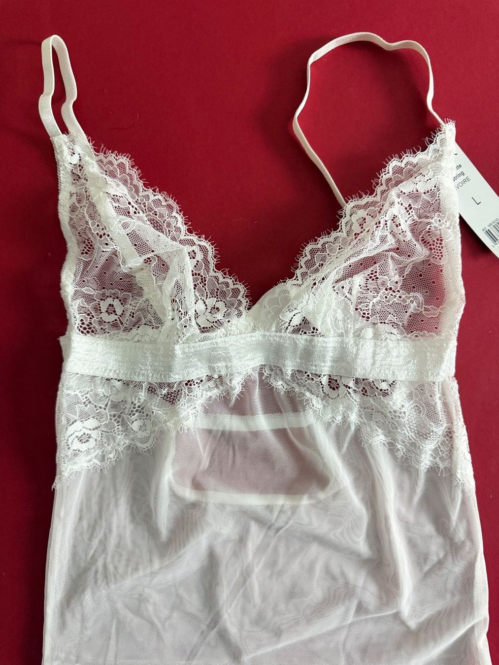 Altra biancheria intima: MANOUKIAN, Nuisette mit String, Grösse L, Farbe Weiss – Nuovo e nell'imballaggio originale da Rudolfstetten venduto da gst_g7xl 1