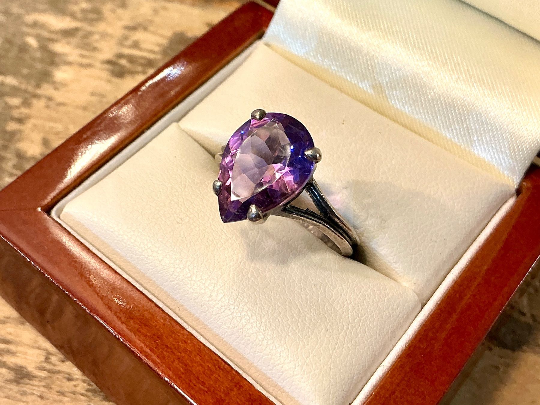 Anelli: VINTAGE RING STERLING 925 AMETHYST, GR.55 – Usato da Biglen venduto da Limarkt 1