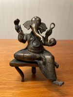Antike Ganesha Figur Bronze Indien | Hindu Gott Statue 12cm