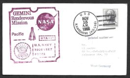 USA Sonderbrief Gemini 12 Bergung USS Kawishiwi 15.11.1966