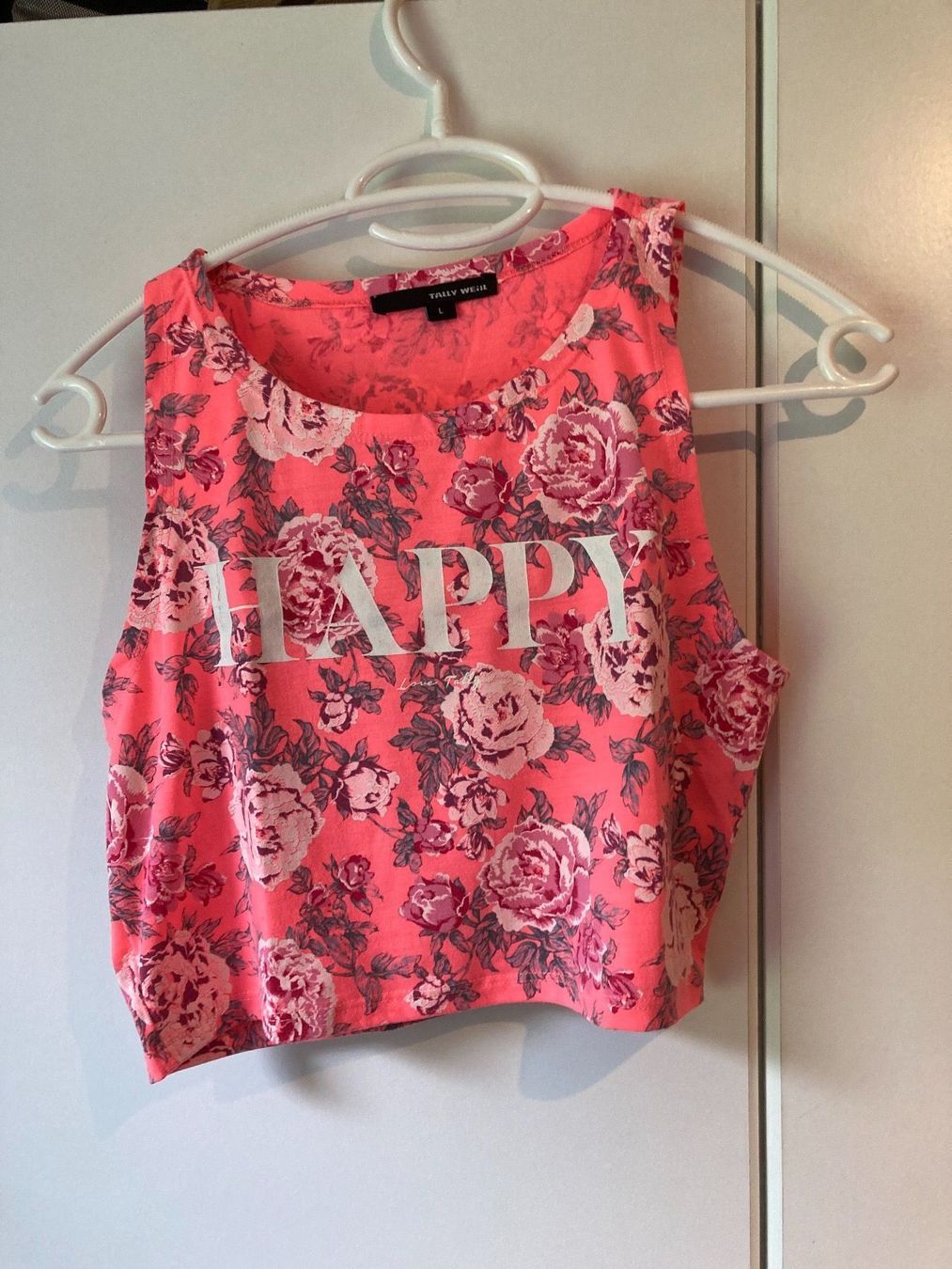 Top: Geblümtes Croptop Gr. L (klein) – Usato da Thun venduto da Vans_98