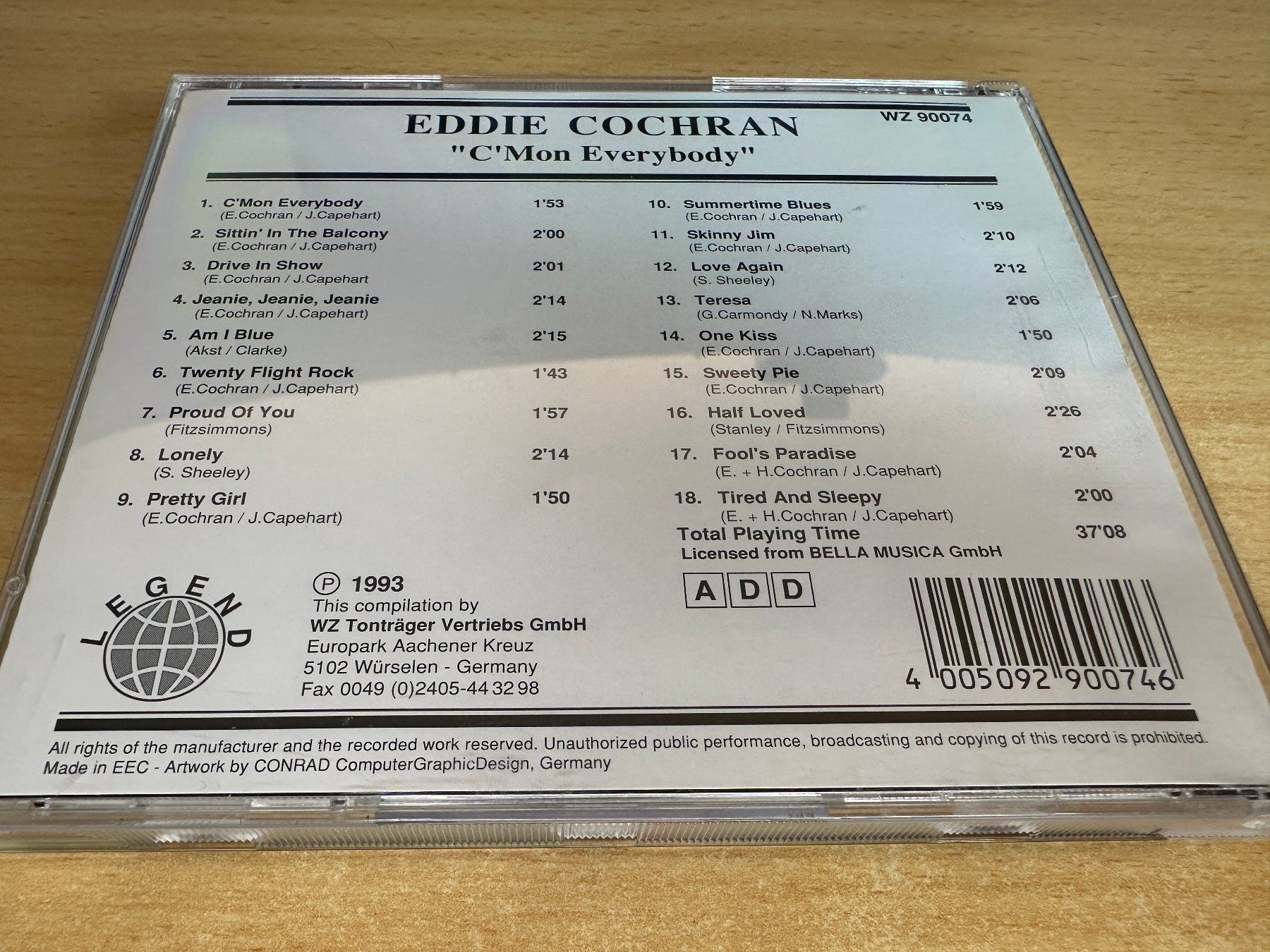 CD: Eddie Cochran – C'mon Everybody – Usato da Rikon im Tösstal venduto da Alpenmutz 1