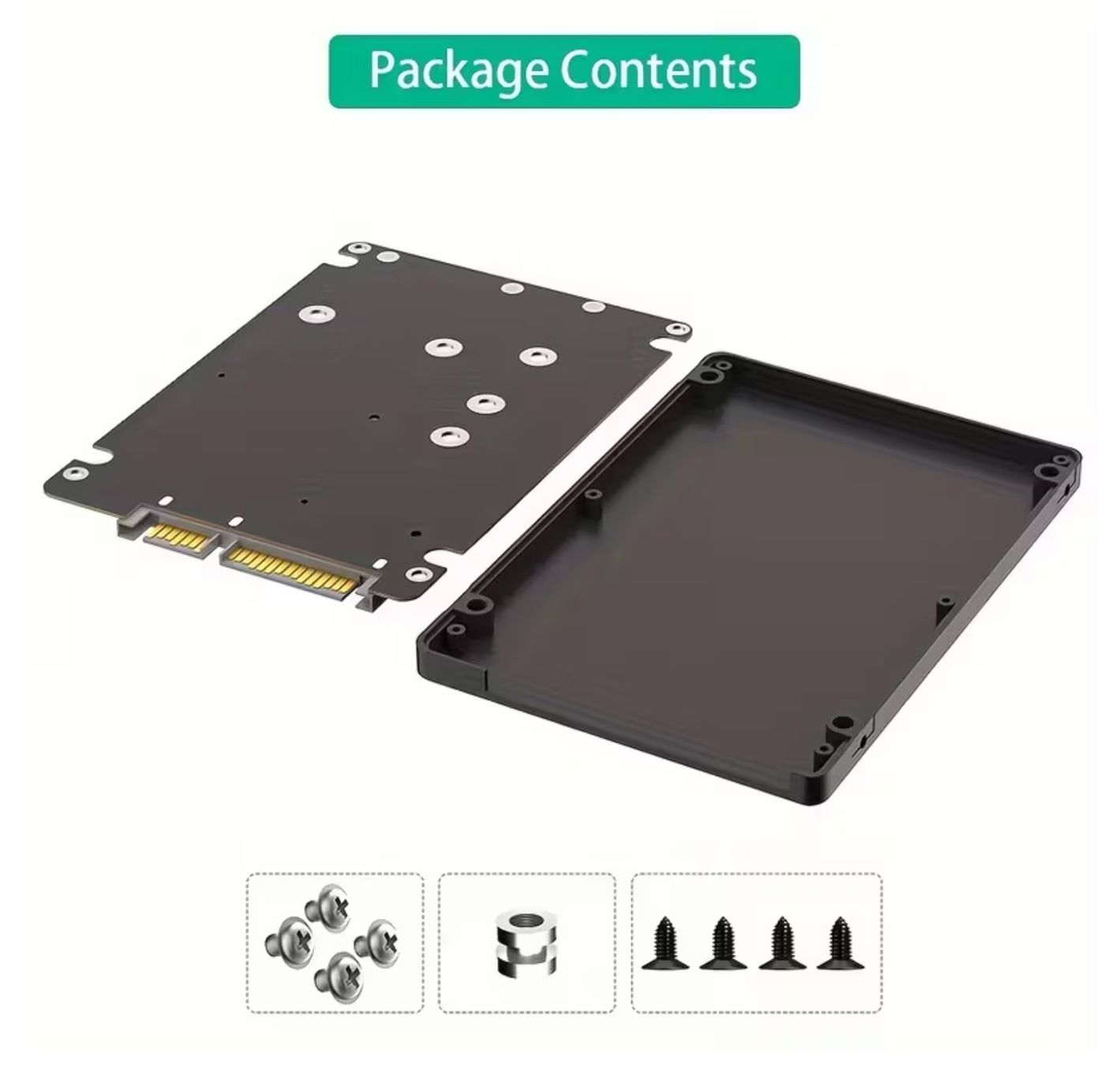 Unità & Adattatore: MSATA SSD zu 2.5 SATA3 Adapter mit Kunststoffgehäuse – Nuovo e nell'imballaggio originale da Mels venduto da Zeppelin08 2