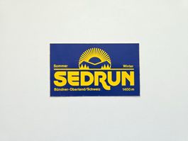 Alter Sedrun Sticker / Aufkleber